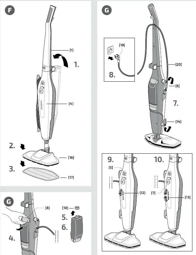 LEIFHEIT CleanTenso Steam Mop Cleaner 2