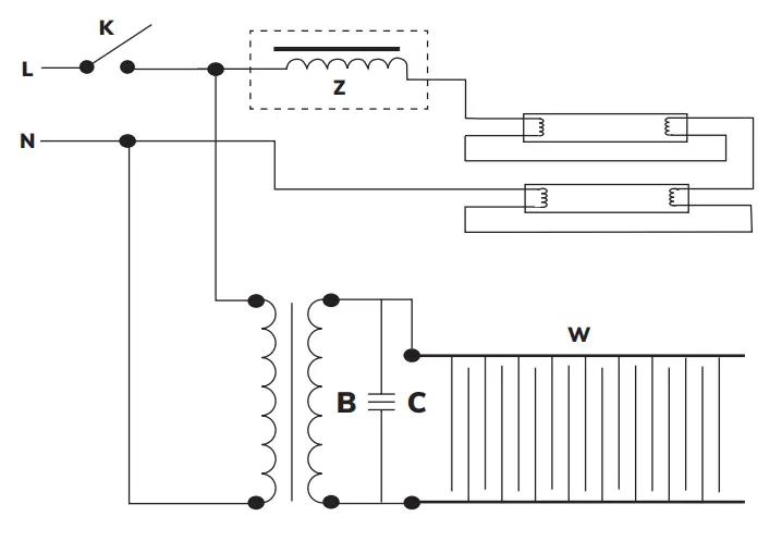 HOFTRONIC 5447327 Volt Insect Killer - CIRCUIT DIAGRAM