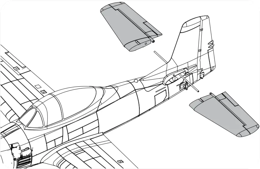 1100mm T-28 - Horizontalstabilizer installation 1