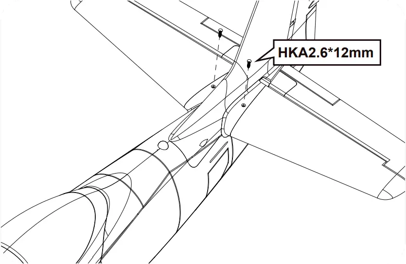 1100mm T-28 - Horizontalstabilizer installation 2