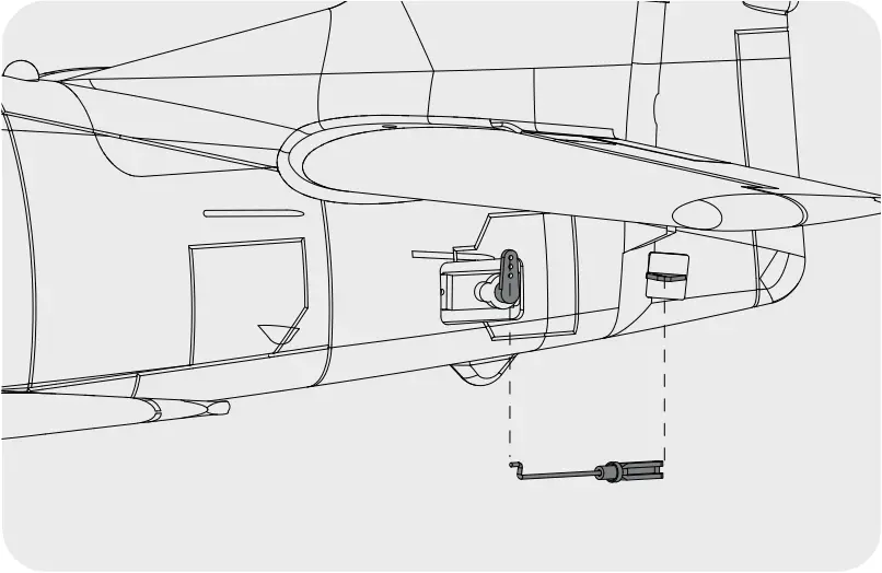 1100mm T-28 - Pushrod installation 1
