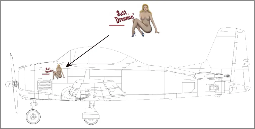 1100mm T-28 - Water decal instructions