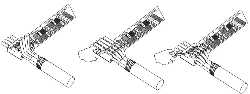 S45-1710S 10G Rated RJ45 Ultra Slim Shielded Field Plug Cable Preparation
