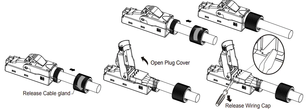 S45-1710S 10G Rated RJ45 Ultra Slim Shielded Field Plug S45-1710S 10G Rated RJ45 Ultra Slim Shielded Field Plug Unload the cable