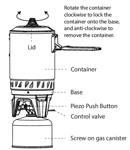 CAMPMASTER 589692 Butane Hiking Stove 3