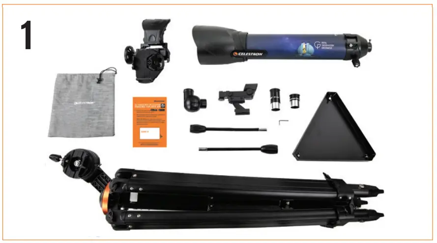CELESTRON DX 100AZ Refractor Telescope - fig