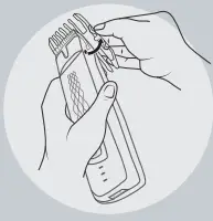 Remove the fixing comb