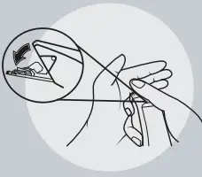 Change of blades with a click