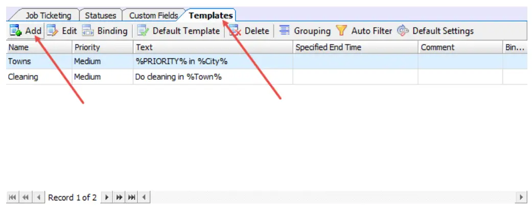 Creating a Ticket Template