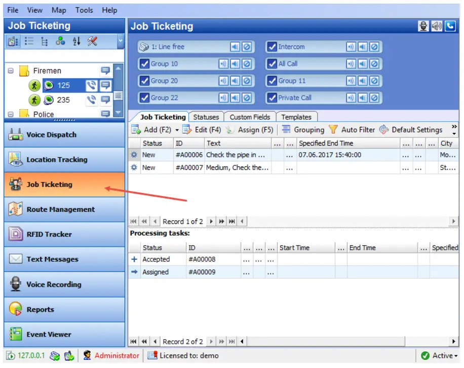 Configuring Job Ticketing