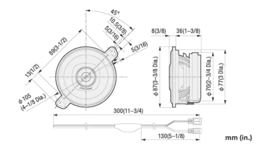 Pioneer TS-A879 2-Way Max Power Coaxial Speaker - fig 2