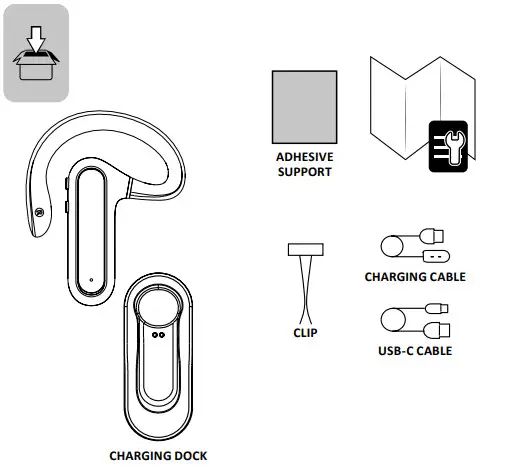 cellularline CAR FLAT Bluetooth Headset with In Car Charging Dock - 1