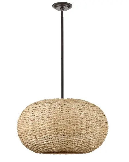 PARK HARBOR 479858 Biddeford 3 Light Oiled Brown Pendant Light