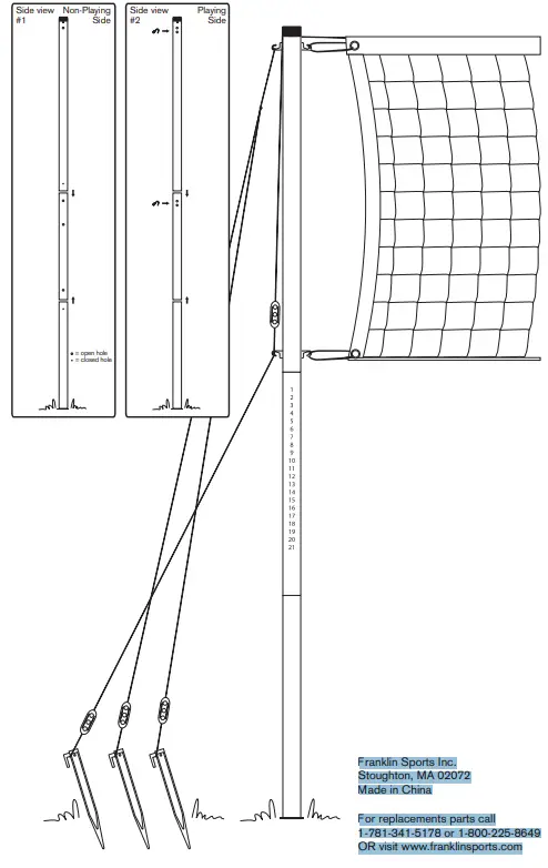 Franklin 50601 Badminton Volleyball Set - 1