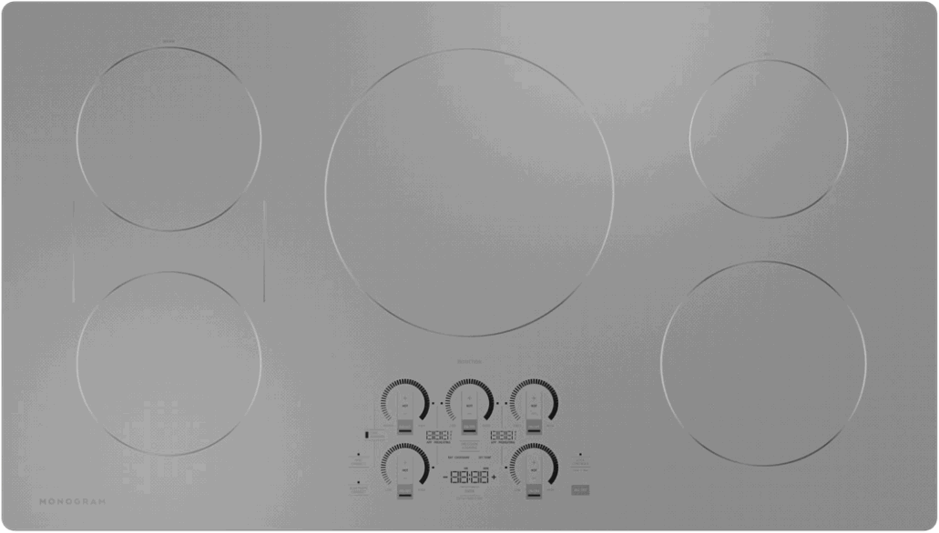 Monogram ZHU36RSTSS 36 Inch Silver Induction Cooktop