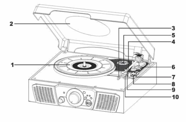 VECTOR VHRP-1100-BK 5 In 1 Lakeshore Turntable System - fig