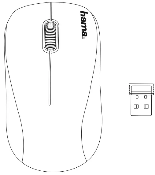 hama MW-300 3-Button Optical Wireless Mouse -