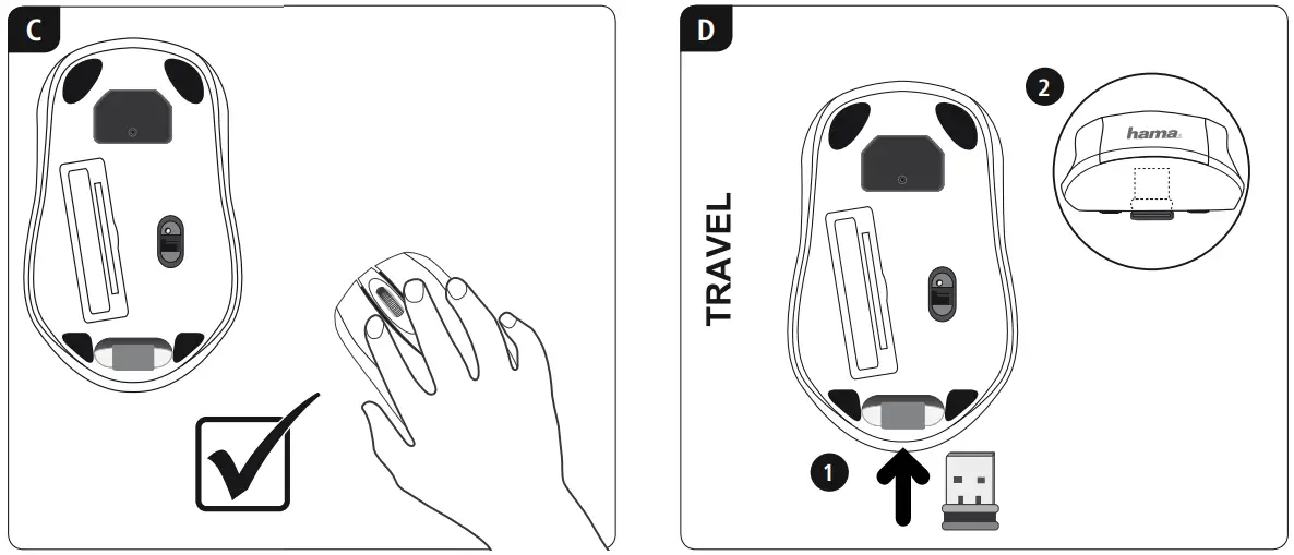hama MW-300 3-Button Optical Wireless Mouse - fig 1