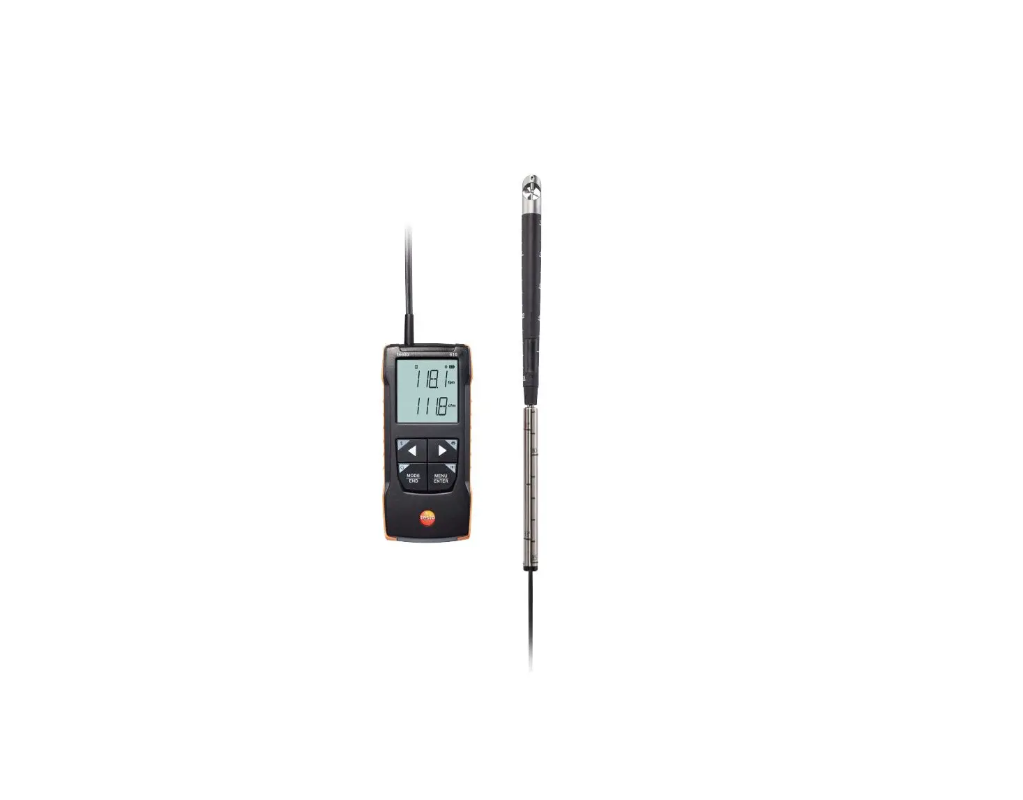 Testo 416 Digital Mini Vane Anemometer, 0.63 Inch Head Diametera User Manual