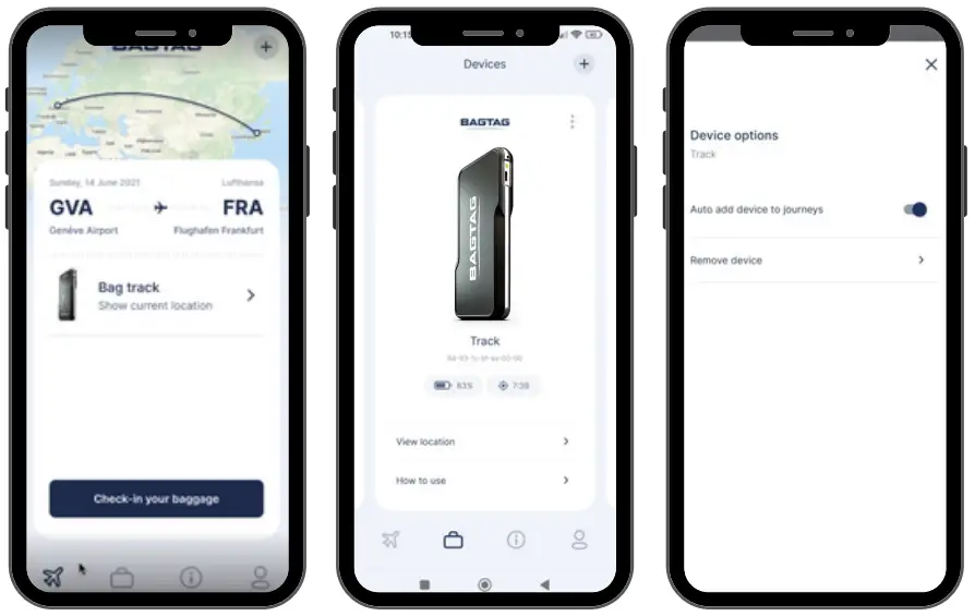 BAGTAG Track App - View location