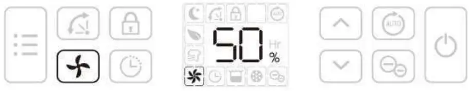 ZANUSSI ZD2733 Dehumidifier - Fan Speed Button