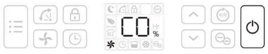 ZANUSSI ZD2733 Dehumidifier - Power Button