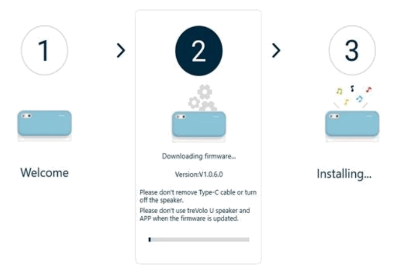 BenQ treVolo U Firmware Upgrade Software -battery level 1