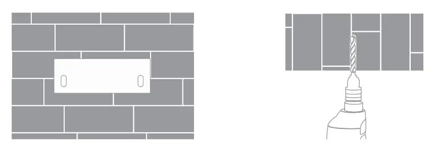 xiaomi IMILAB EC5 Floodlight Camera - Attach the ceiling mounting positioning sticker on the desired installation
