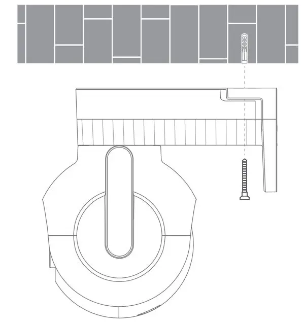 xiaomi IMILAB EC5 Floodlight Camera - Insert two plastic expansion nuts into the wall Put the base plate