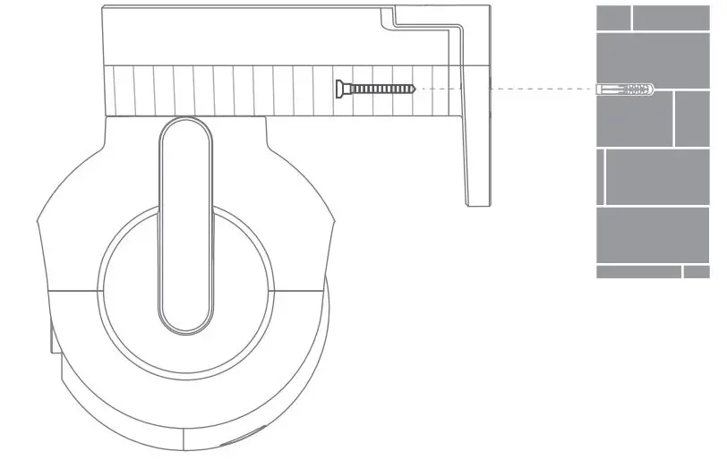 xiaomi IMILAB EC5 Floodlight Camera - Insert two plastic expansion nuts into the wall