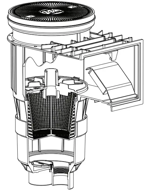 SKIMMER WITH DIVERTER PLATE