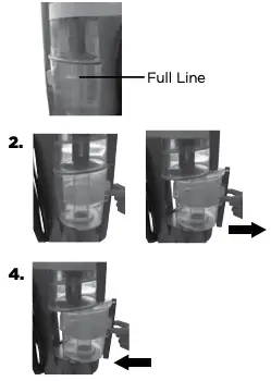 Emptying the dirt container