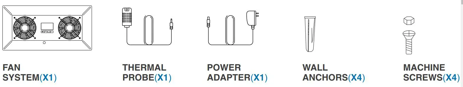 ALORAIR VENTIRPRO-S2 Crawlspace and Basement Ventilation Fan - PRODUCT CONTENTS