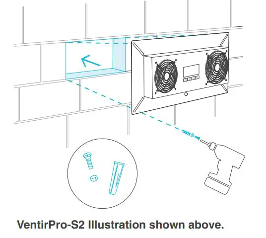 ALORAIR VENTIRPRO-S2 Crawlspace and Basement Ventilation Fan - STEP 3 (Base Brick)