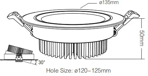 MIBOXER FUT060 RGB+CCT LED Downlight-9W RGB