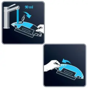 FIG 9 Open the water tank of the mop support