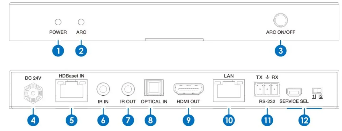 BZBGEAR HDMI 18Gbps Over HDBaseT 2 0 with ARC BG 18HBT B100 - figure 2