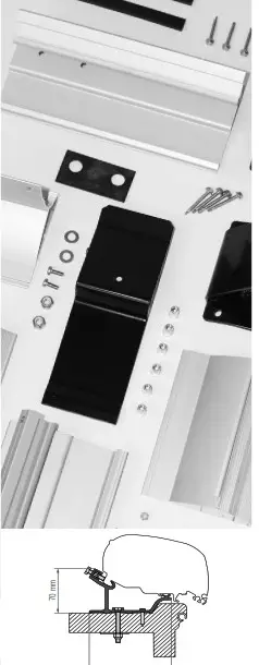 FIAMMA 98655-932 Hymer 290cm Awning Adapter