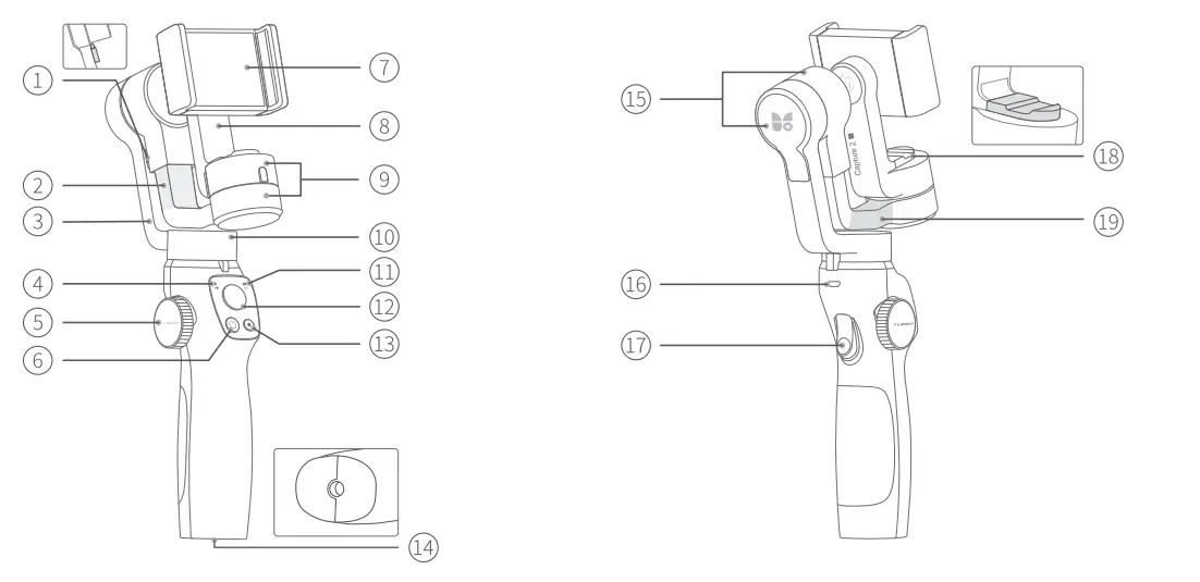 FUNSNAP CAPTURE 2S Handheld Gimbal Stabilizer - Prodcct overview
