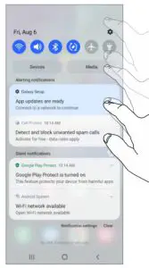 SAMSUNG Galaxy S21 FE 5G Smartphone - Notification panel