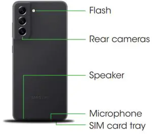SAMSUNG Galaxy S21 FE 5G Smartphone - Side key and swipe up 1