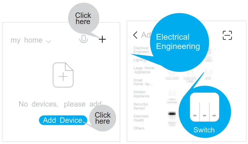 Shenzhen Jiakeyuan Industry SW M1US Smart Wall Switch - Add New Devicet
