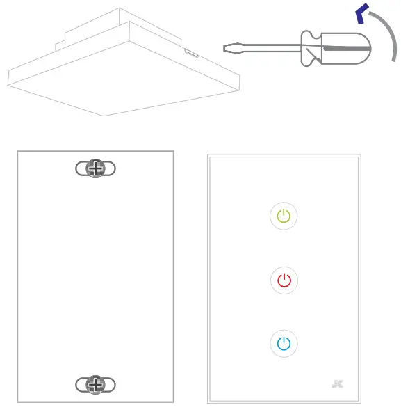 Shenzhen Jiakeyuan Industry SW M1US Smart Wall Switch - Open the switch Panel