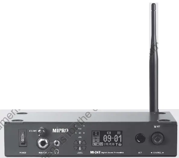 MIPRO MI24TDNT 2 4GHz Digital Stereo Transmitter
