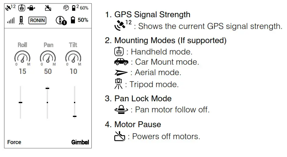 DJI Force Pro - Main UI Settings
