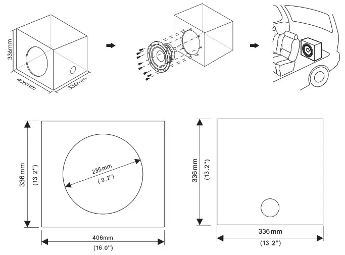 Nakamichi NSW Z1002S4 10 Inch SVC Subwoofer- Option 2