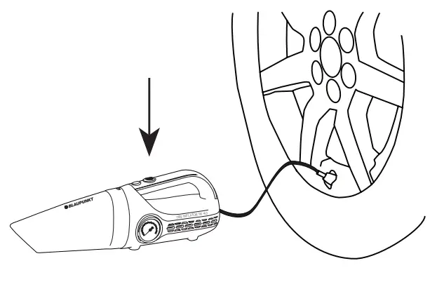 BLAUPUNKT TIF 40 Tire Inflator and Vacuum Cleaner - socket 1