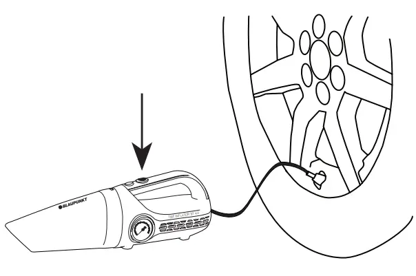 BLAUPUNKT TIF 40 Tire Inflator and Vacuum Cleaner - socket 3