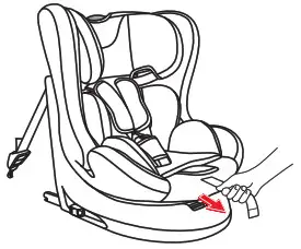 COZY N SAFE EST 230 360 Degree Rotating Car Seat - fully tightened