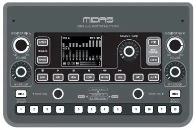MIDAS Dual 48 Channel Personal Monitor Mixer with SD Card Recorder, Stereo Ambience Microphone Remote Powering - Introduction 1